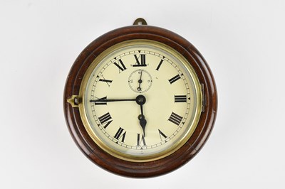 Lot 2305 - BRITISH RAIL; a mahogany station type wall...