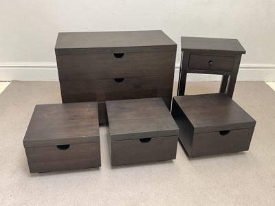 Lot 39 - A modern chest of three long drawers, height...