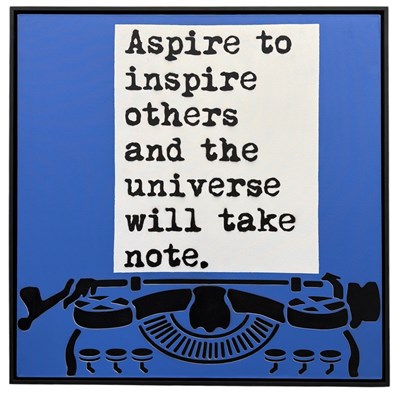 Lot 243 - WRDSMTH; oil and acrylic on canvas, 'Aspire to...