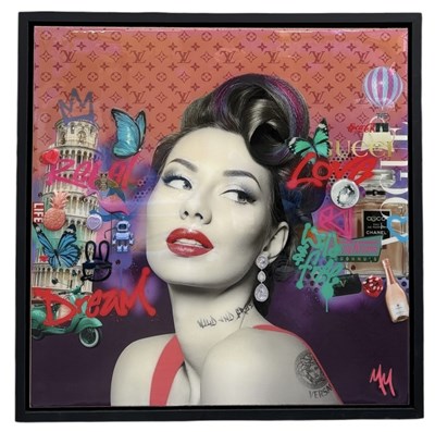 Lot 232 - MISS MASH; an original glazed mixed media,...