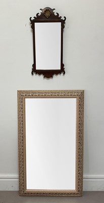 Lot 2086 - A modern gilt framed rectangular wall mirror...