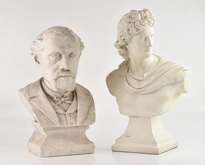 Lot 2325 - A carved plaster bust ‘Louis Pasteur’, bears...