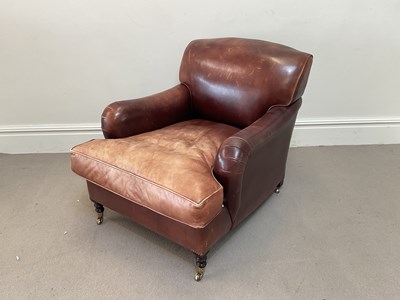 Lot 2121 - GEORGE SMITH; a good quality leather elbow...