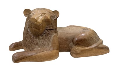 Lot 384 - A large modern carved hardwood figure of a...
