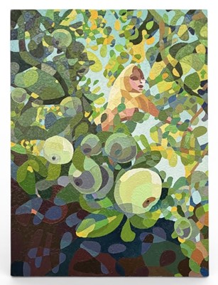 Lot 330 - UNATTRIBUTED; a large modern abstract oil on...