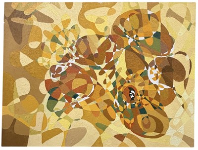 Lot 331 - UNATTRIBUTED; a large modern abstract oil on...