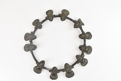 Lot 1126 - A Bamoun Cameroonian bronze necklace,...