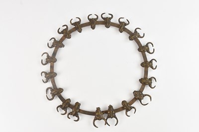 Lot 1127 - A Bamoun Cameroonian bronze necklace,...