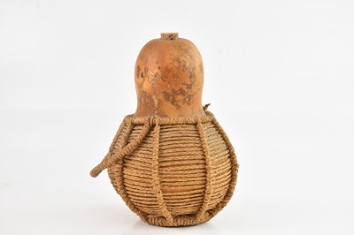 Lot 1185 - A late 19th century Zulu calabash, with woven...
