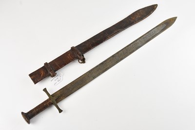 Lot 1148 - A 19th century baby kaskara, with leather...