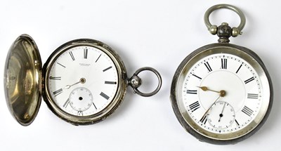 Lot 1131 - A hallmarked silver key wind full hunter...