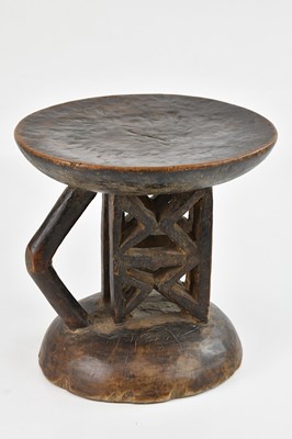 Lot 1141 - An African carved Tonga stool, height 26cm.
