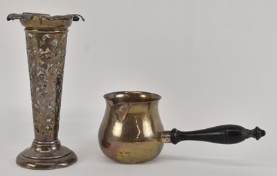 Lot 1126 - An Edward VII hallmarked silver pierced clear...