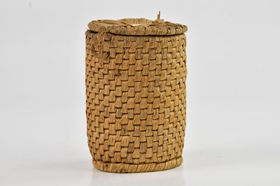 Lot 1177 - A Native American hand woven sweetgrass...