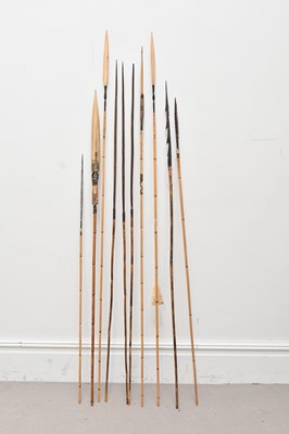 Lot 1147 - A collection of mixed Papua New Guinea spears.