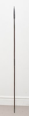 Lot 1164 - An African two section spear, length 223cm.