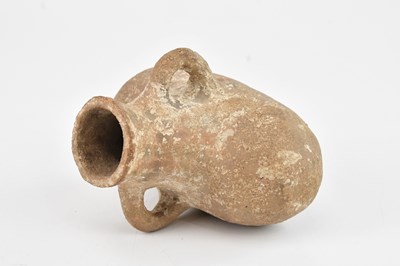 Lot 1172 - A Mediterranean twin handled vessel, 12cm.