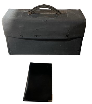 Lot 392 - ASPREY & CO; a modern black leather cased...
