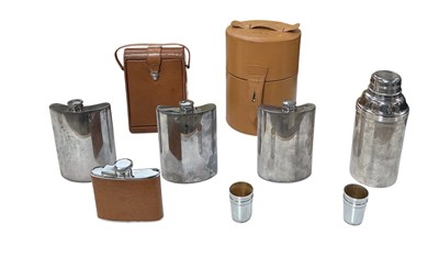 Lot 437 - An early to mid 20th century tan leather cased...