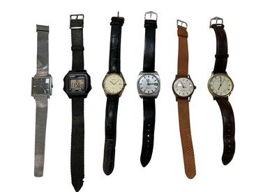 Lot 1694 - Six vintage gentleman's wristwatches,...