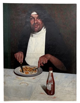 Lot 298 - UNATTRIBUTED; a modern oil on canvas, portrait...