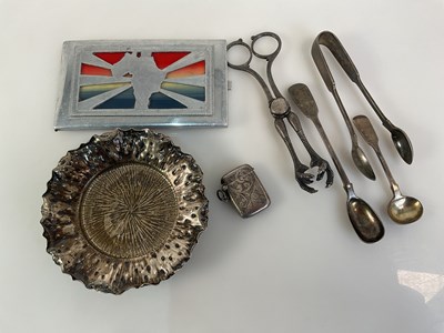 Lot 597 - A hallmarked silver pin dish, Birmingham, date...