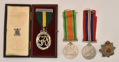 Lot 470 - Two WWII medals comprising 1939-1945 Defence...