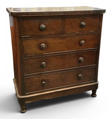 Lot 95 - A Victorian mahogany chest of two short over...
