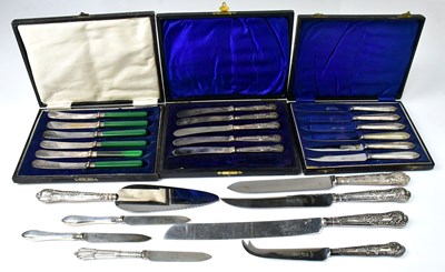 Lot 753 - A quantity of silver-handled cutlery, to...