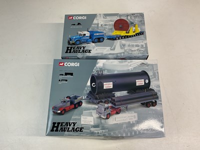 Lot 165 - CORGI; two boxed model Heavy Haulage sets,...