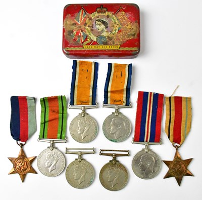 Lot 624 - Eight WWII medals, comprising four War Medals,...