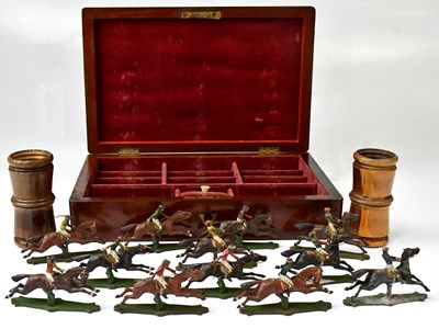 Lot 397 - A mahogany cased Escalado racing game...