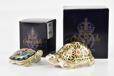 Lot 1253 - ROYAL CROWN DERBY; two animal form...