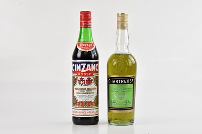 Lot 2440 - LIQUEUR; a bottle of Chartreuse, with a bottle...