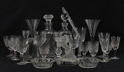 Lot 1425 - WATERFORD; two 'Lismore' pattern white wine...