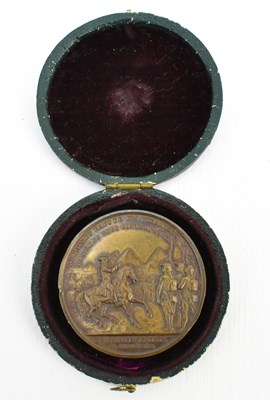 Lot 627 - A bronze Napoleon Egypt medal by A. Bovy, 1798,...