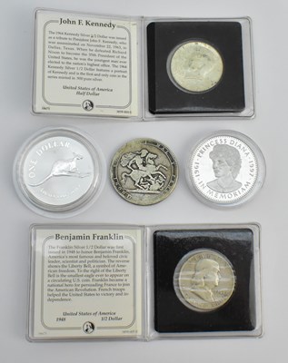 Lot 802 - A collection of UK and world silver coins...