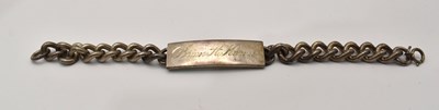 Lot 664 - A hallmarked silver identity bracelet...