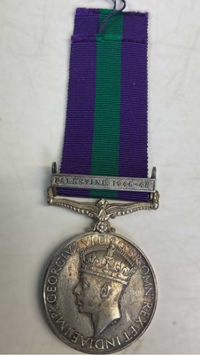 Lot 222 - A General Service Medal with Palestine...