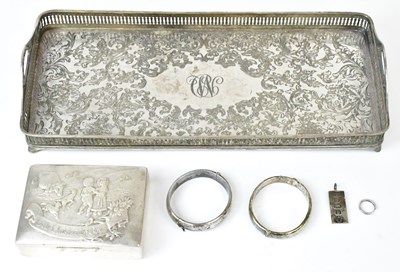 Lot 1065 - Two hallmarked silver bangles, each with...