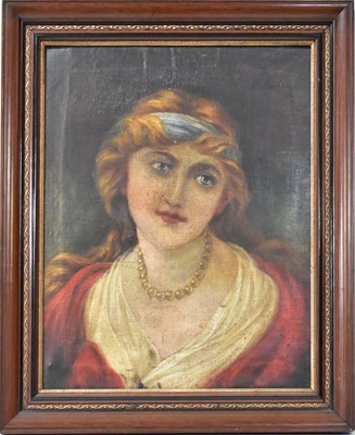 Lot 573 - UNATTRIBUTED; oil on canvas, portrait of a...