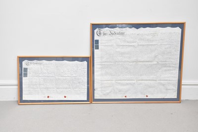 Lot 513 - Two 19th century indentures relating to Wales,...