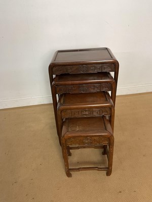 Lot 29 - SHUI HING; a nest of four Chinese hardwood...