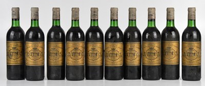 Lot 2491 - RED WINE; ten bottles of Grand Vin Château La...