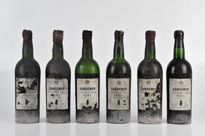 Lot 2454 - PORT; six bottles of Sandeman Vintage 1958...