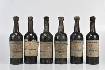 Lot 2458 - PORT; six bottles of W&J Graham & Co Vintage...