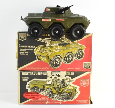 Lot 357 - CHERILEA; a boxed military jeep with supply...