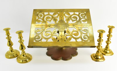 Lot 666 - A late 19th/early 20th century brass tabletop...