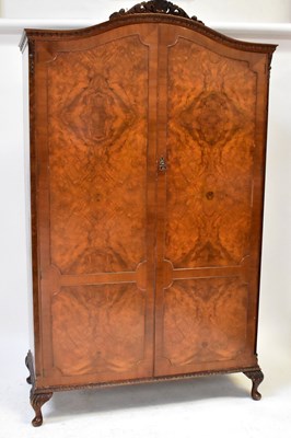 Lot 147 - A reproduction mahogany and burr walnut double...