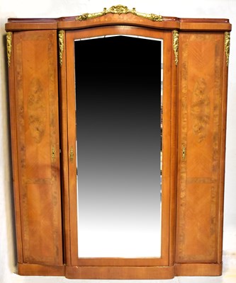 Lot 166 - A French mahogany and burr elm crossbanded and...